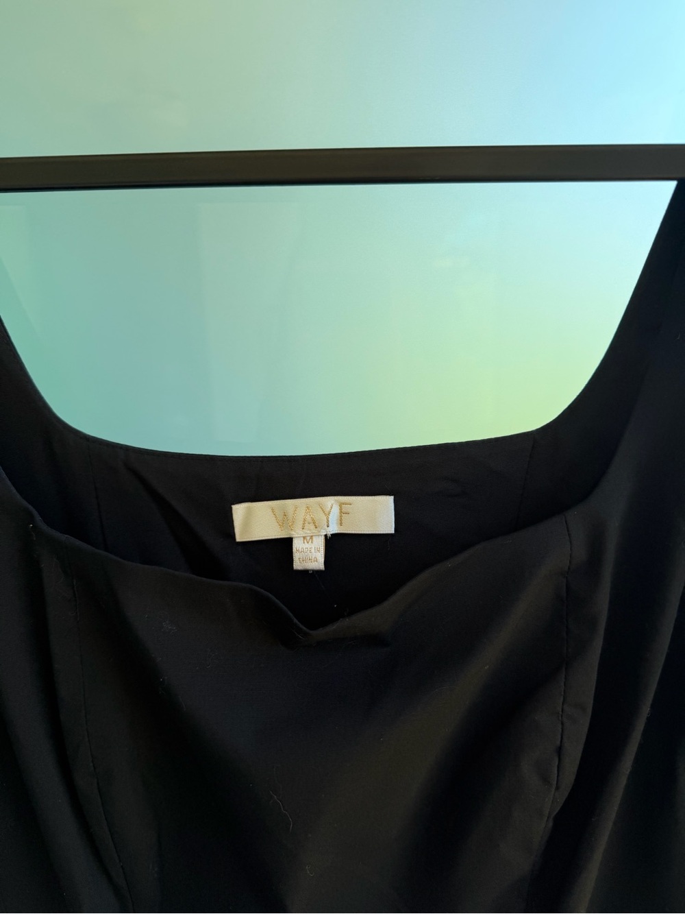 WAYF White Bow Black Midi Dress - Picture 3 of 4